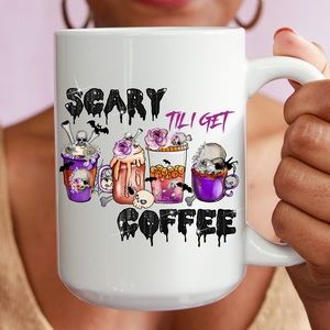 Halloween Mug “Scary Till I Get Coffee”